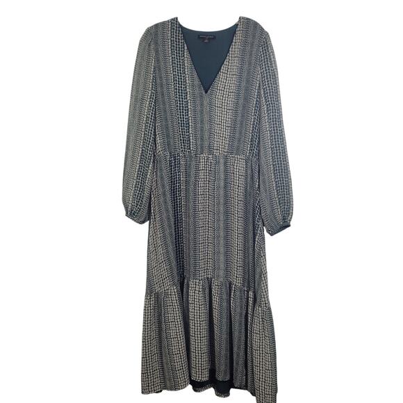 Banana Republic Women's Flounce Hem Green Maxi Dress Size L  102125-1232 - Picture 8 of 8